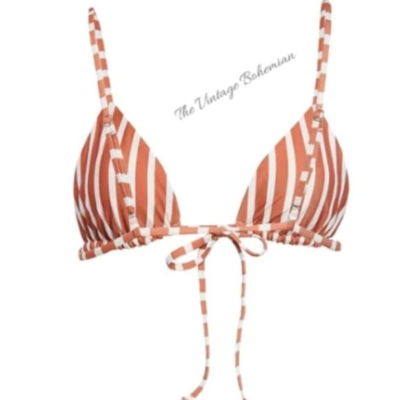 NWT Same Triangle Top  Caramel with Stripes - Picture 3 of 3